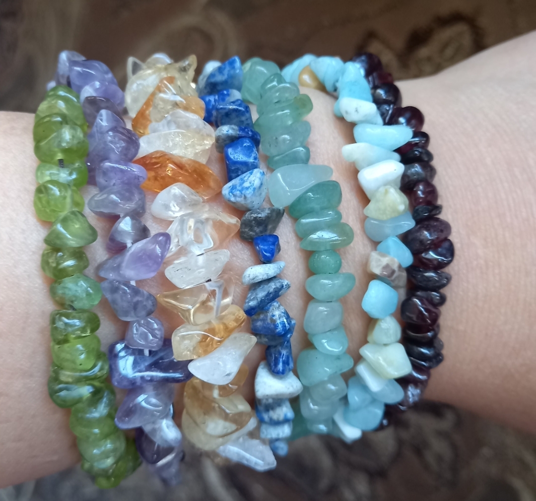 انواع دستبند سنگ مدل چیپسی